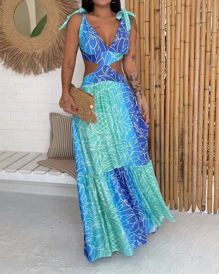Calantha - Elegante midi-jurk met print