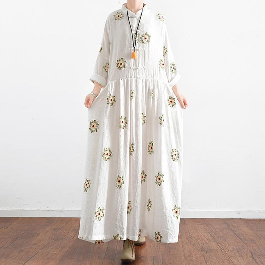 Cassy - Zomerjurk in chinoiserie met bloemen