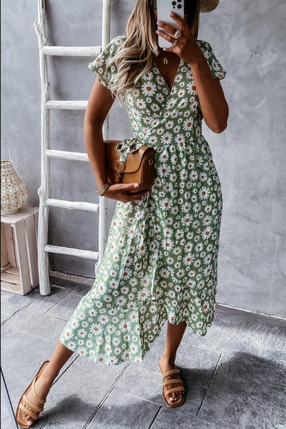 Chanelle - Madeliefjesprint midi-jurk