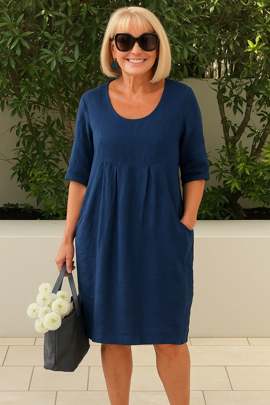 Elegante en casual midi-jurk voor zomerse dagen