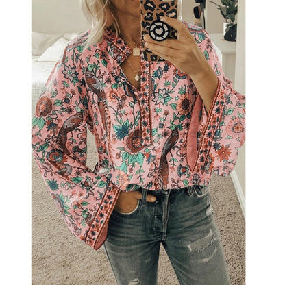 Vinera Blouse | Boho Blouse met Vleermuismouwen