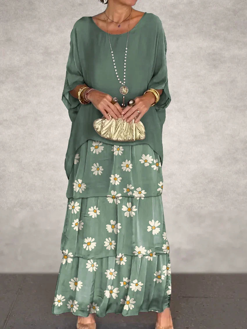 Cortenne - Elegante maxi-jurk met diep decolleté