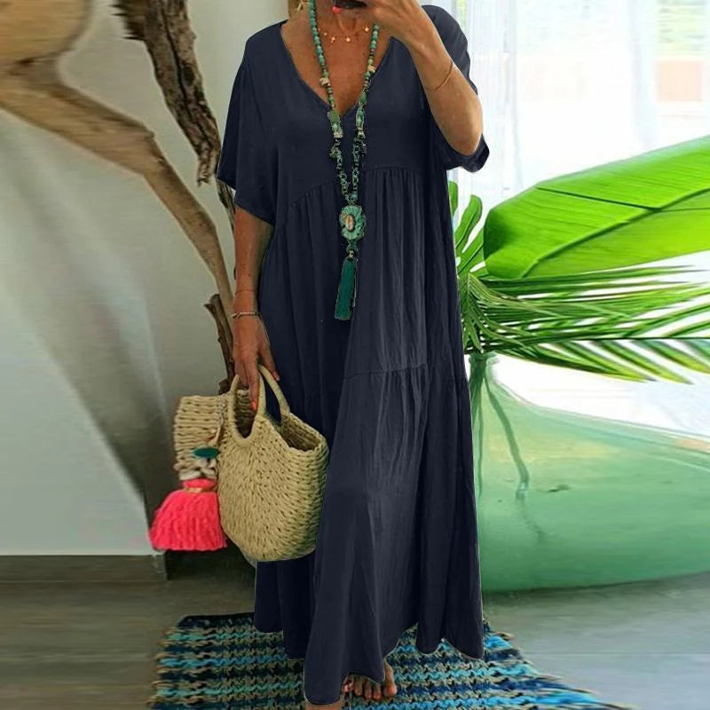 Cosmo - Dames casual maxi jurk