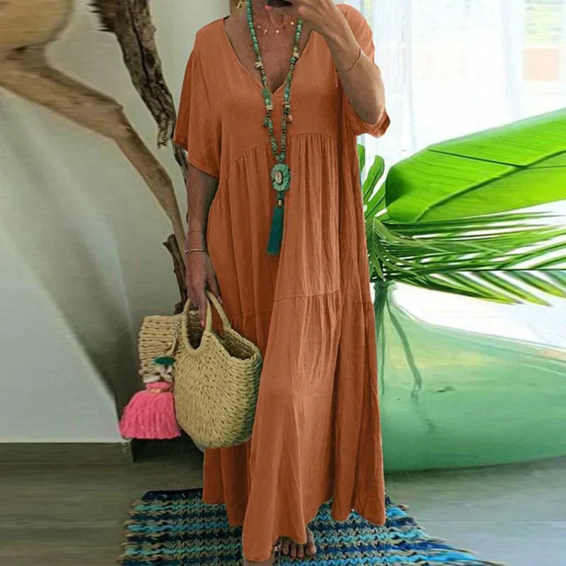 Cosmo - Dames casual maxi jurk