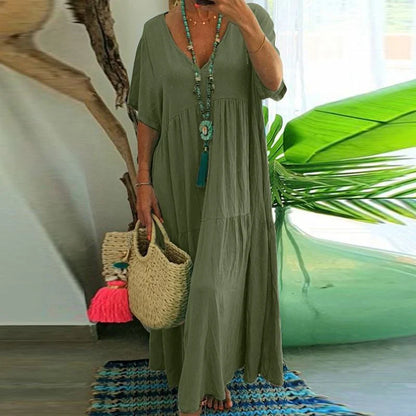 Cosmo - Dames casual maxi jurk