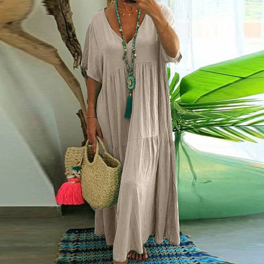 Cosmo - Dames casual maxi jurk