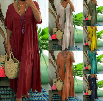 Cosmo - Dames casual maxi jurk