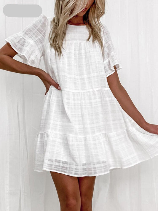 Korte zomerjurk in casual stijl met korte mouwen