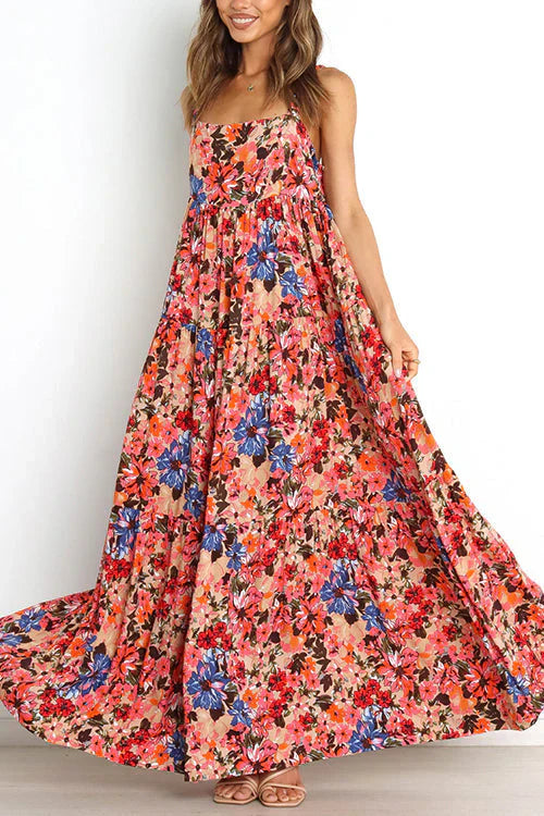 Bloemen maxi-jurk