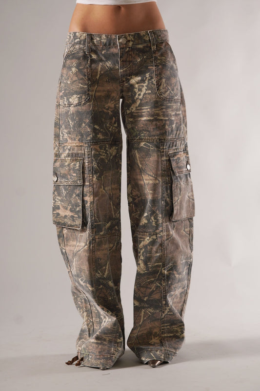 Camouflage cargobroek voor dames