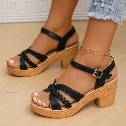 Daniela® | Elegante sandalen met hoge hak en verstelbaar enkelbandje