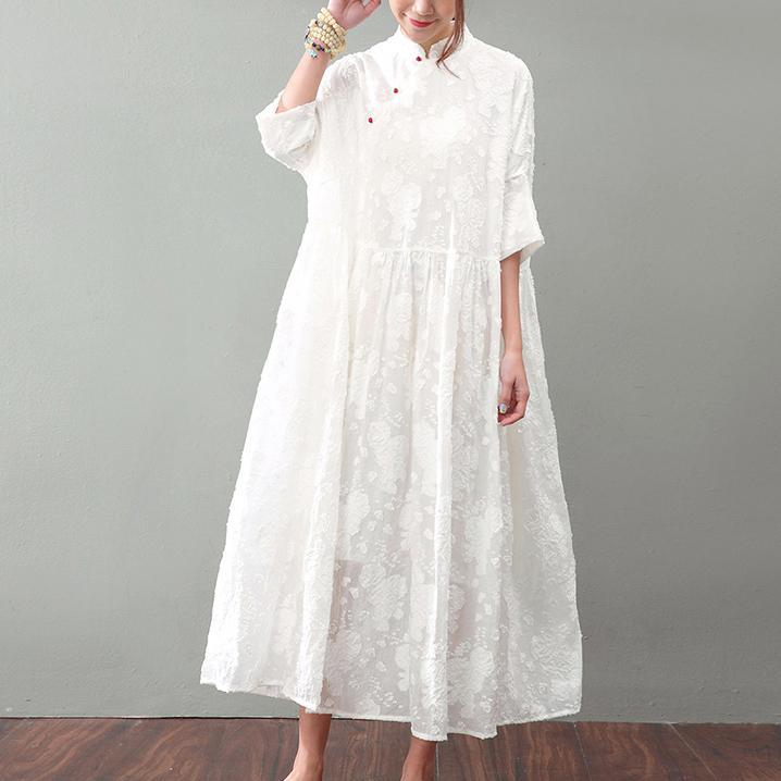 Darcie - Jacquard linnen kledingjurk