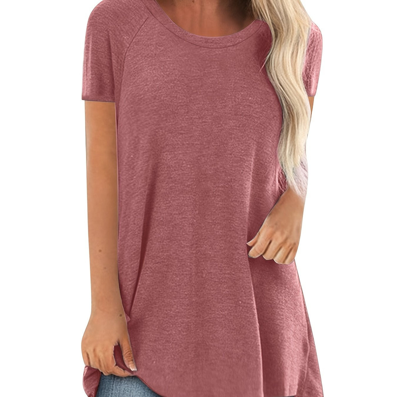 Effen Lang T-Shirt – Lang Model & Flexibele Vorm voor Dagelijks Gebruik