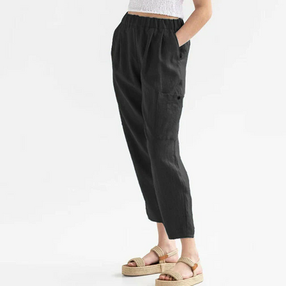 Cécile - Effen casual broek