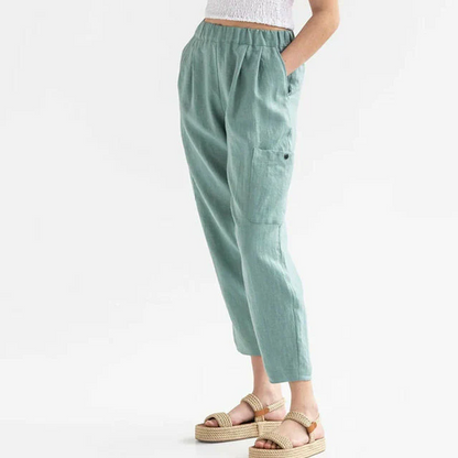 Cécile - Effen casual broek
