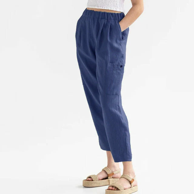 Cécile - Effen casual broek