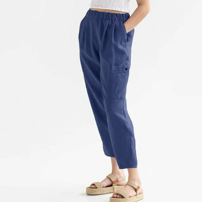 Cécile - Effen casual broek