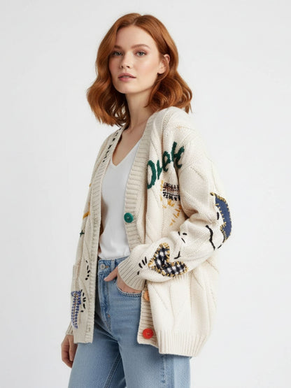Ella | Chique en comfortabel damesvest met patchworkaccenten