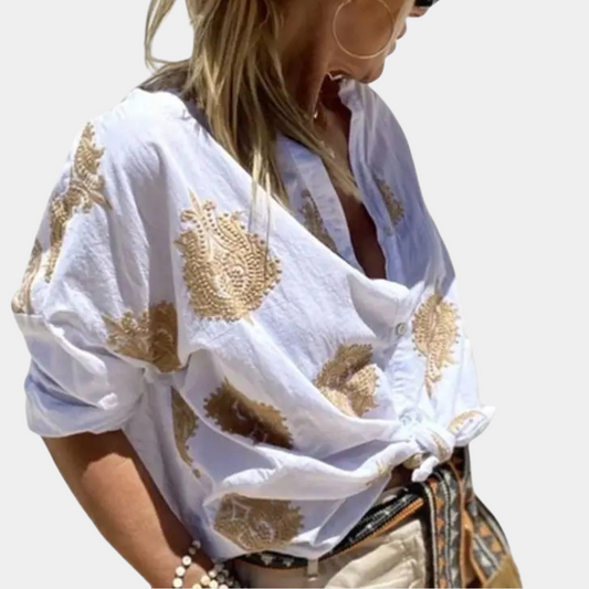 Shannah Blouse | Losse Blouse met Print