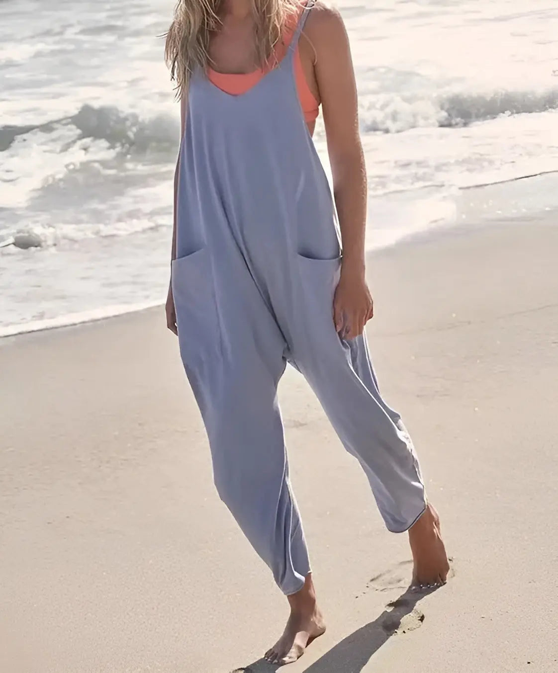 Claire - Ademende zomerjumpsuit met wijde pijpen voor dames