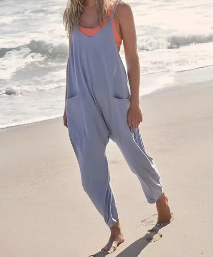 Claire - Ademende zomerjumpsuit met wijde pijpen voor dames
