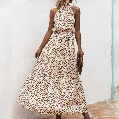 Fenella - Strapless Maxi jurk met bloemenprint