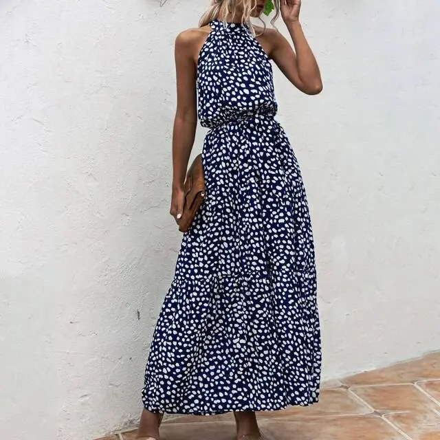 Fenella - Strapless Maxi jurk met bloemenprint