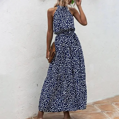 Fenella - Strapless Maxi jurk met bloemenprint