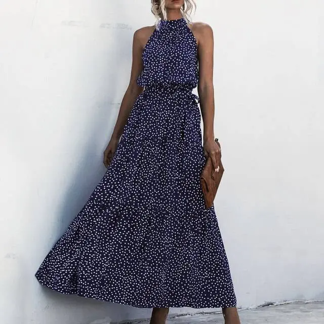 Fenella - Strapless Maxi jurk met bloemenprint
