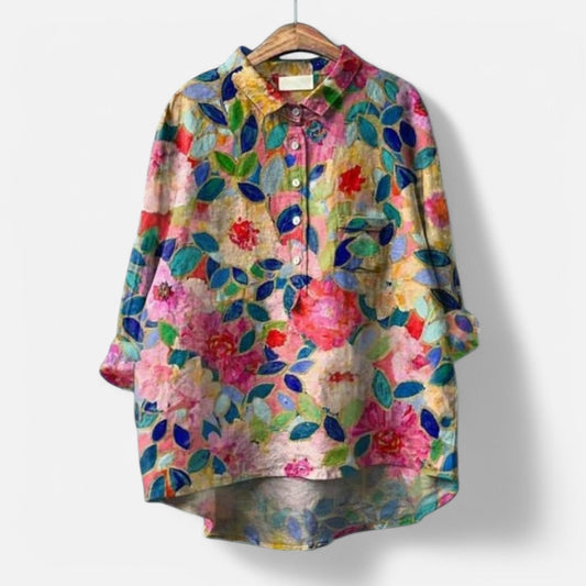 Javo™ Elegante bloemenblouse met een vleugje gratie