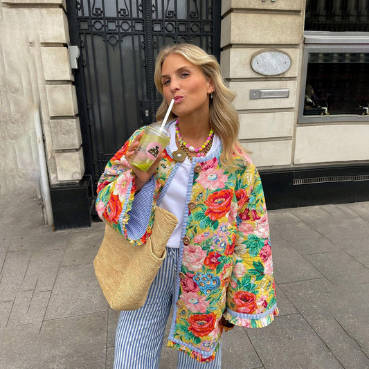 Graciela | Damesjas met bloemenprint, chic en comfortabel