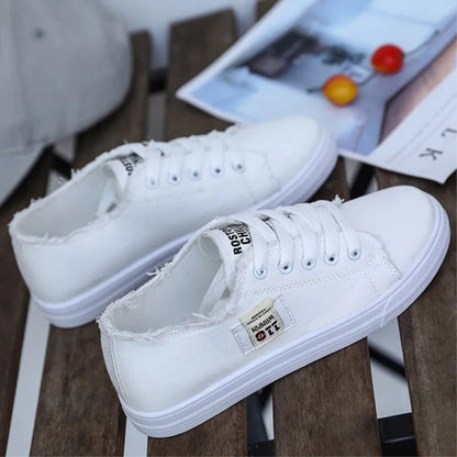 Dames Denim Platte Sneakers