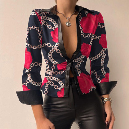 Tyara Blouse | Blouse met lange mouwen en V-hals