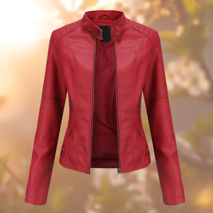 Halle | Elegante, chique en comfortabele leren jas voor dames