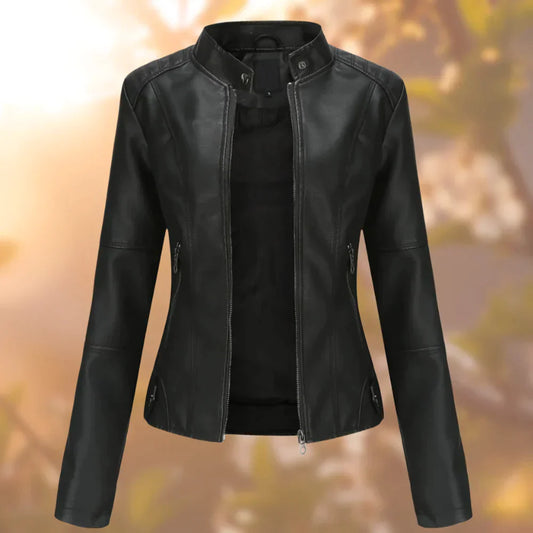 Halle | Elegante, chique en comfortabele leren jas voor dames