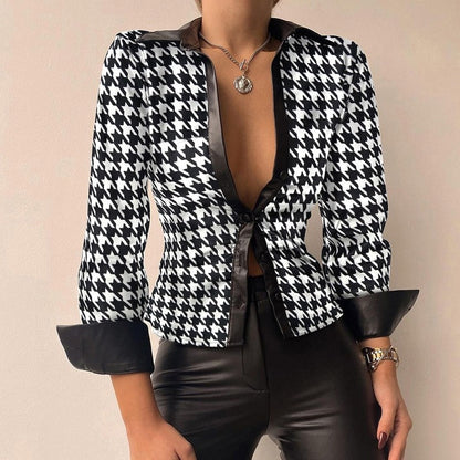 Tyara Blouse | Blouse met lange mouwen en V-hals