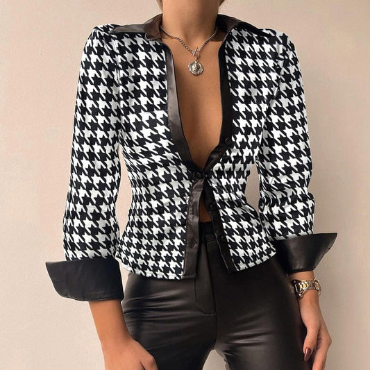 Tyara Blouse | Blouse met lange mouwen en V-hals