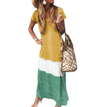 Haelle - Boho casual meerkleurige maxi jurk