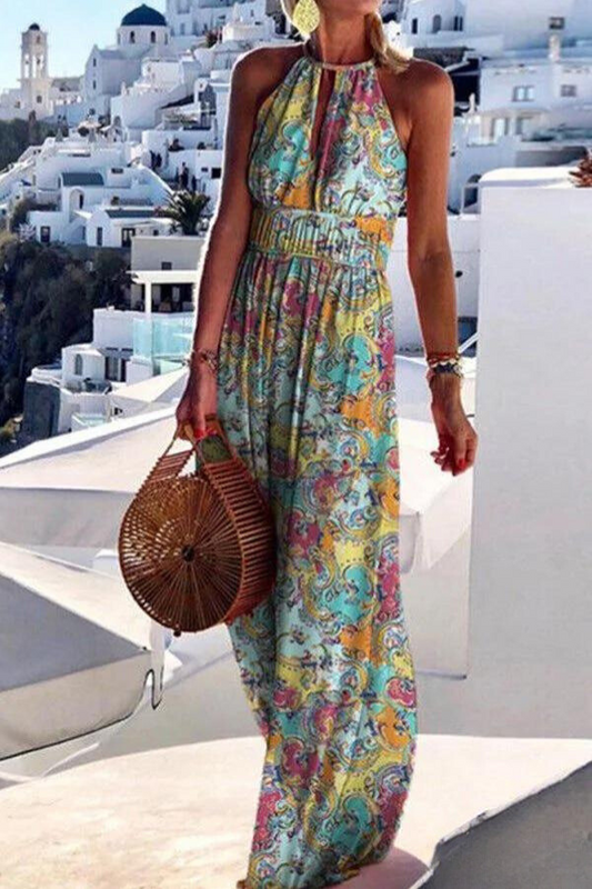 Haven - Maxi-jurk met kleurrijke print