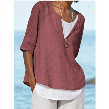 VeeTee™: V-hals Shirt Voor Dames