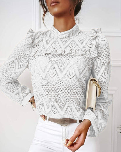 LisaBlouse I Blouse Met Rouches Voor Dames
