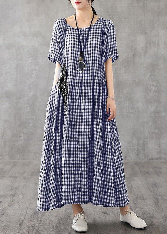 Herra - Casual zomer lange geruite jurk