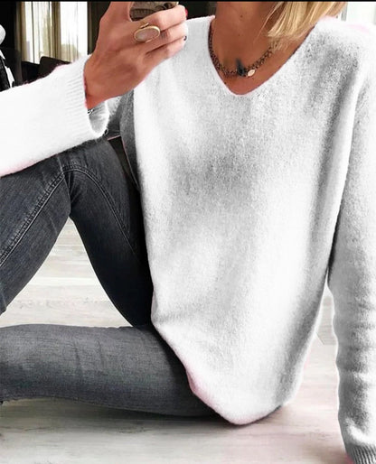 Mila | Dames trui met lange mouwen, effen, chic en comfortabel