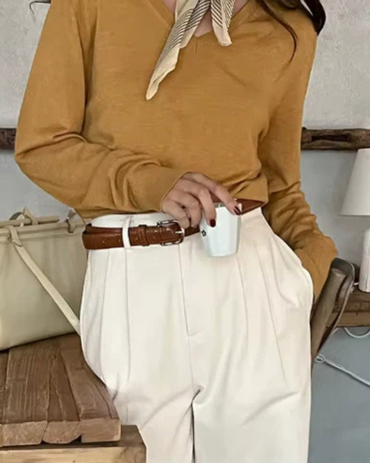 Adele | Tailored Wide-Leg Broek | Zakelijke Chic | Luxe Stof