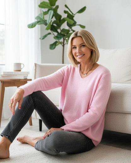 Mila | Dames trui met lange mouwen, effen, chic en comfortabel