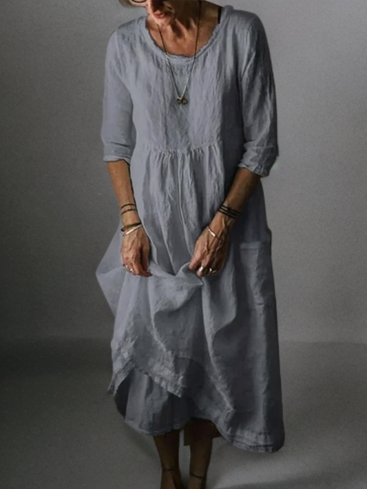 Jessica - Linnen Lange Jurk Casual