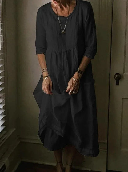 Jessica - Linnen Lange Jurk Casual
