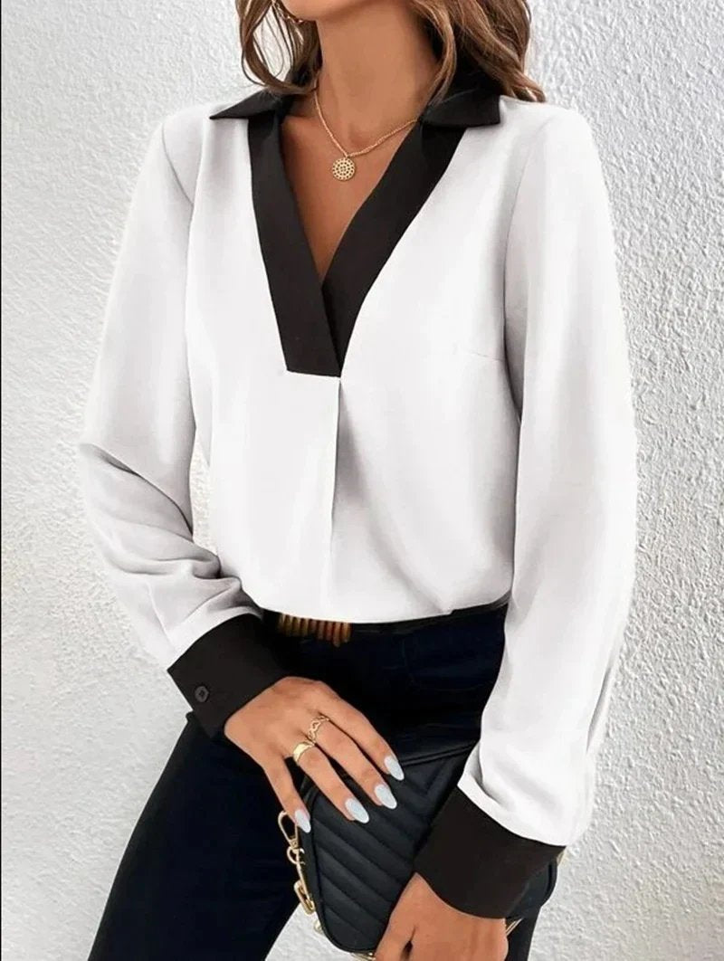 Samira Blouse | Dames Business Blouse met lange mouwen