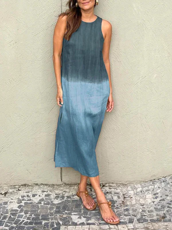 Kyline - Casual maxi jurk van katoen en linnen