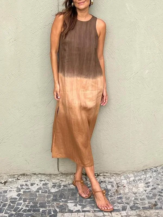 Kyline - Casual maxi jurk van katoen en linnen